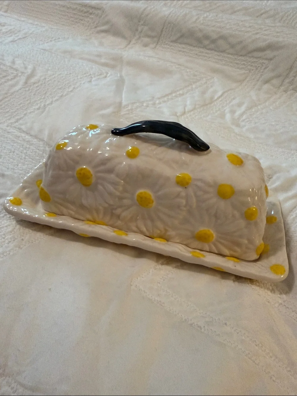Anthropologie daisy butter dish